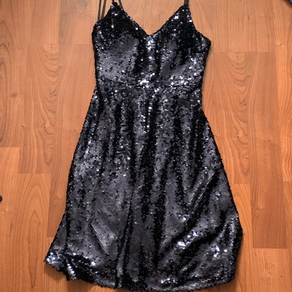 NWOT Vince Camuto Navy Blue Sequin Cocktail Dress